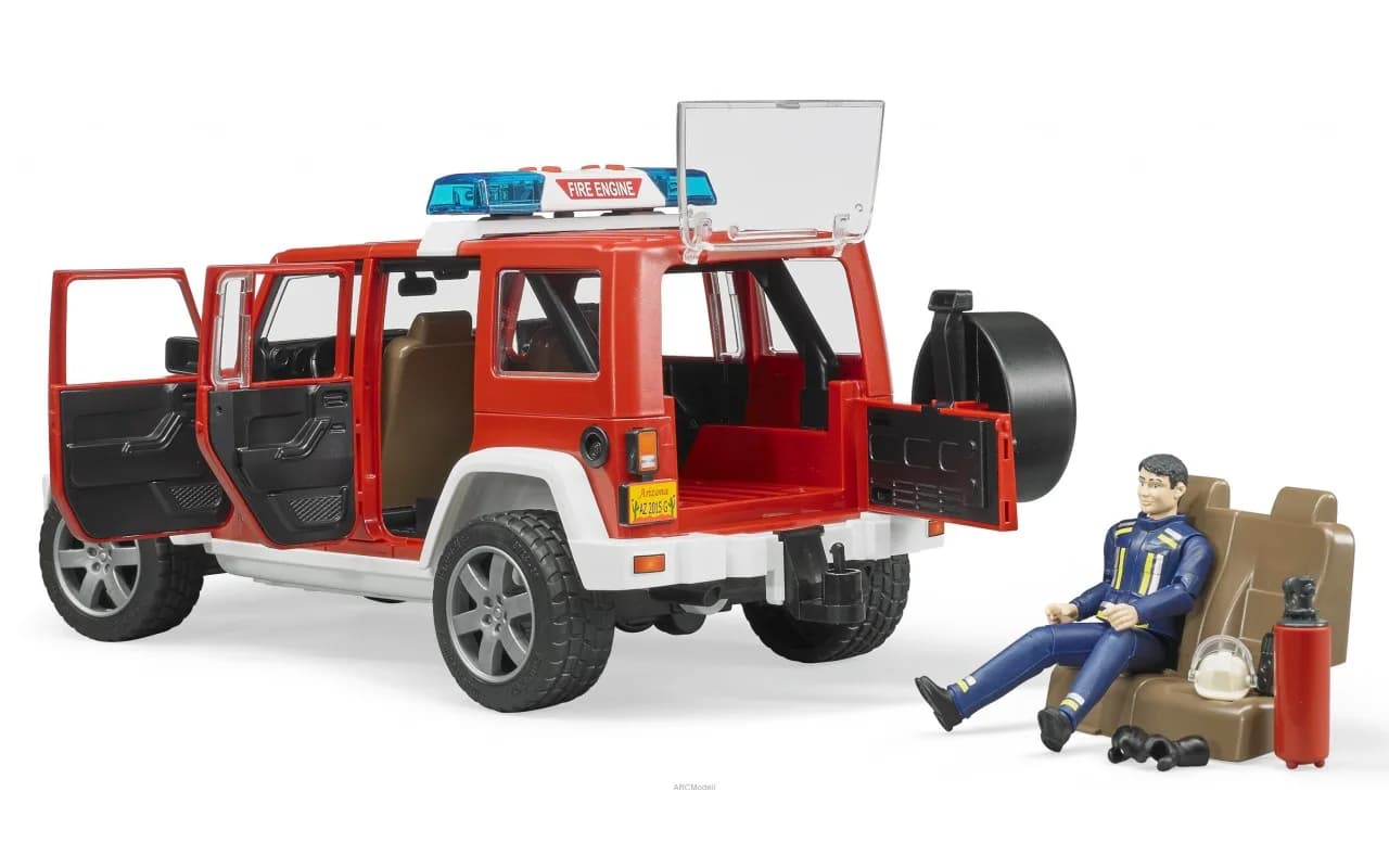 Пожежний джип Wrangler Unlimited Rubicon з фігуркою пожежника Bruder 02528 фото 4