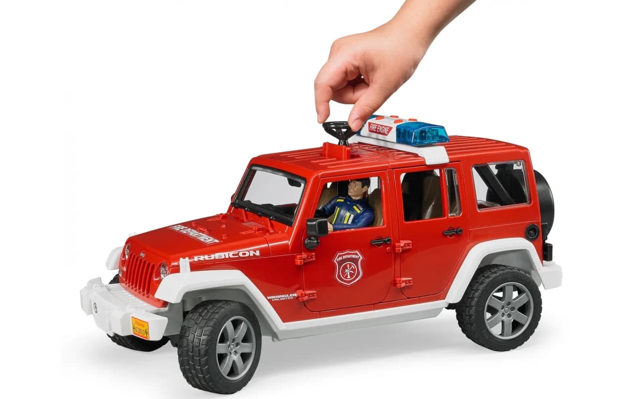 Пожежний джип Wrangler Unlimited Rubicon з фігуркою пожежника Bruder 02528 фото 5