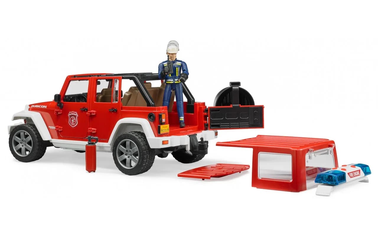 Пожежний джип Wrangler Unlimited Rubicon з фігуркою пожежника Bruder 02528 фото 7