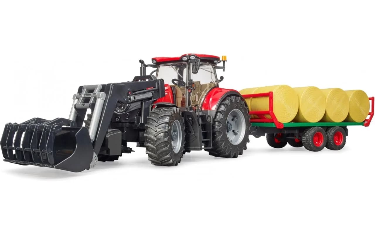 Трактор Case IH Optum 300CVX з причепом для тюків Bruder 03198 фото 4