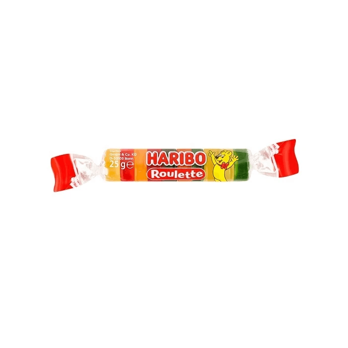 Цукерки желейні неглазуровані Haribo Roulette 25г 637223