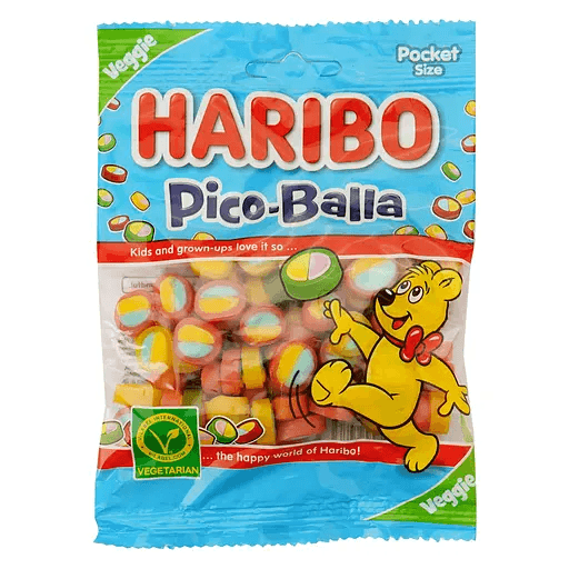 Цукерки желейні неглазуровані Haribo Pіco-Balla 85г 700247