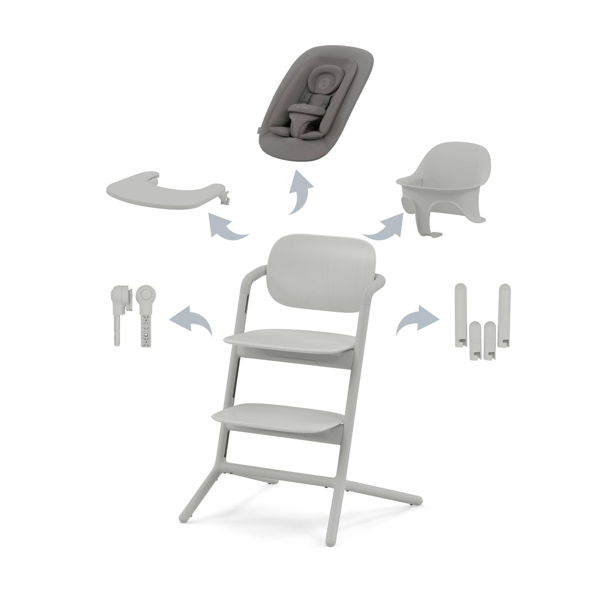Стільчик для годування 4в1 Cybex Lemo 521003215 Suede Grey