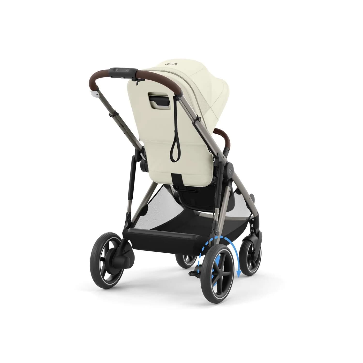 Коляска прогулянкова Cybex e-Gazelle S TPE 524000541 Seashell Beige фото 6