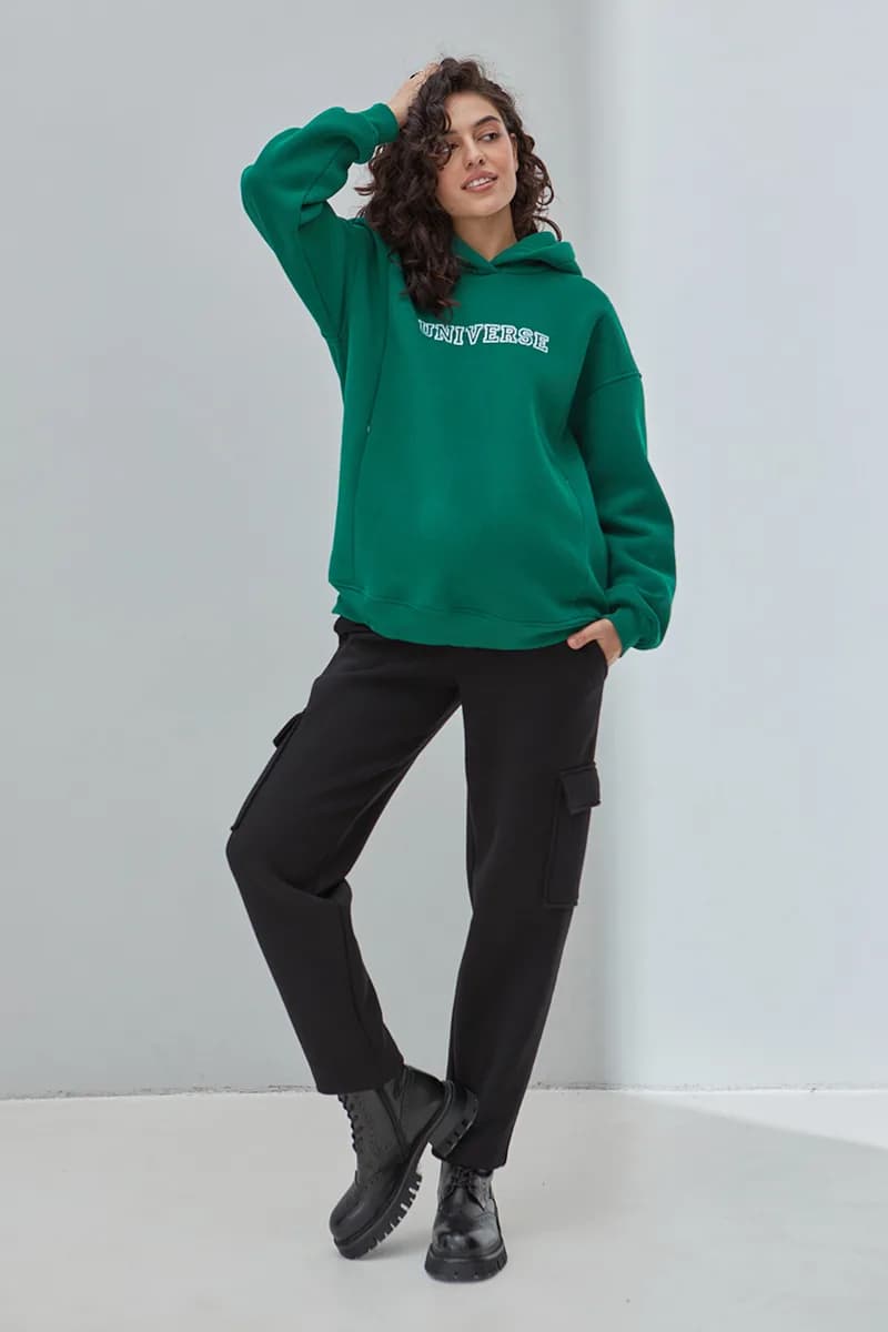 Штани для вагітних S-XL Юла мама KIRSTEN TR-43.121 -чорний фото 3