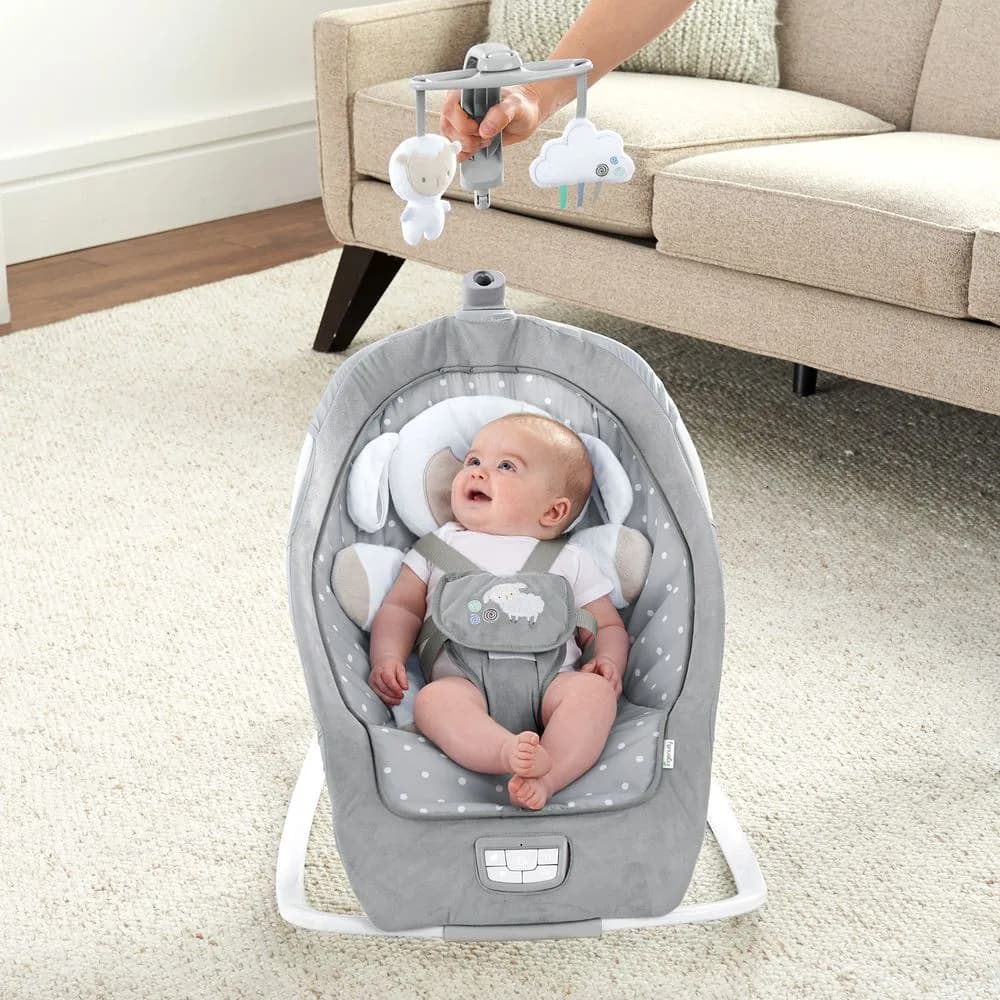 Крісло-шезлонг 2в1 Ingenuity Cuddle Lamb 12118 фото 4 Крісло-шезлонг 2в1 Ingenuity Cuddle Lamb 12118 фото 4