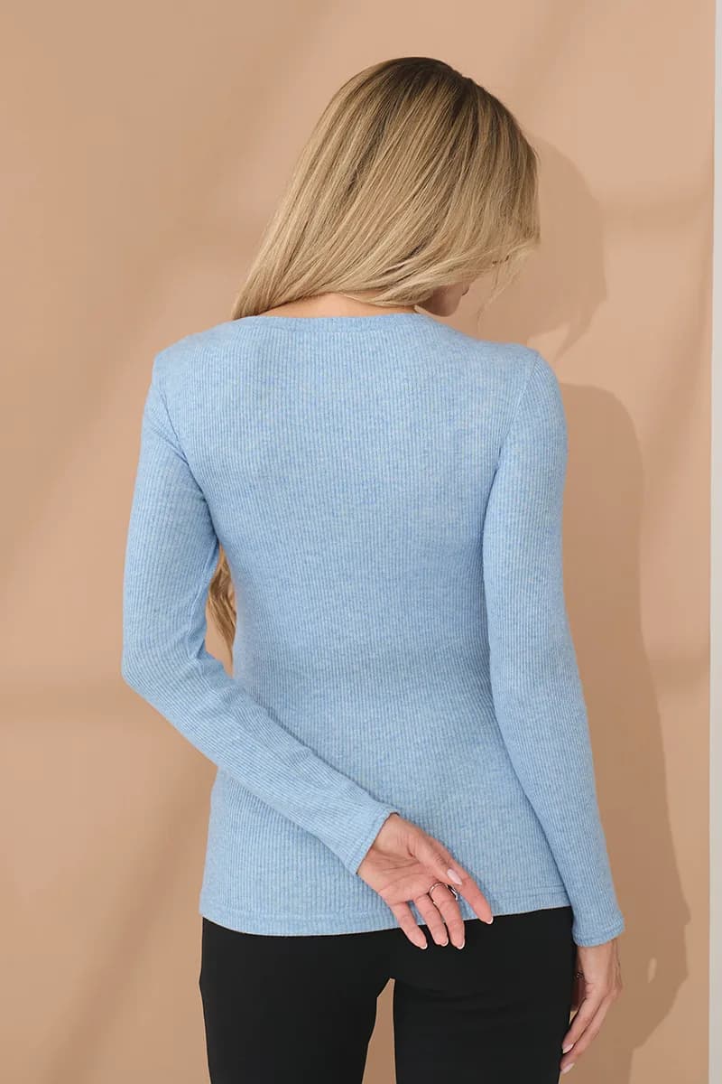 Джемпер для вагітних і годування Юла мама MELANIA BL-35.021 -блакитний фото 2
