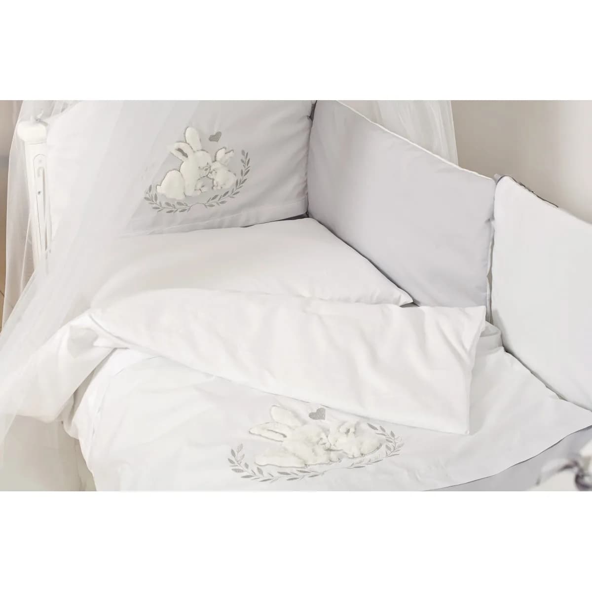 Постільний комплект Twins Dolce Rabbits grey 8 од 4062-D-010-019 фото 2