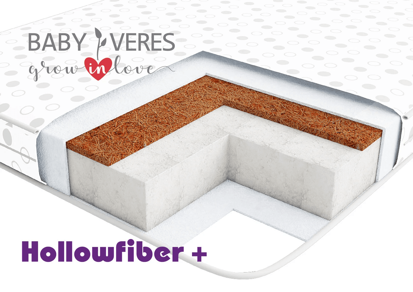 Матрац Верес Hollowfiber+ 120х60х12 см 50.2.03