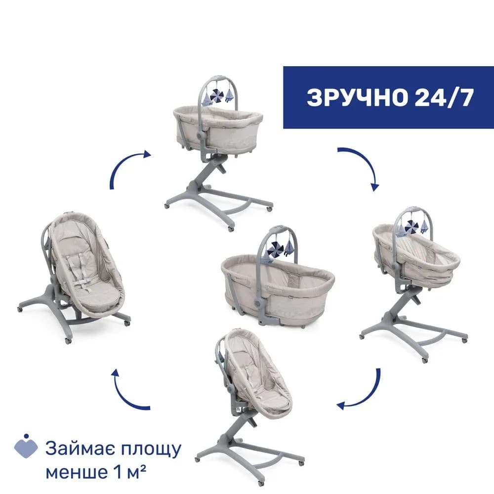 Ліжечко-люлька 5в1 Chicco Baby Hug Pro 87076.96 фото 2