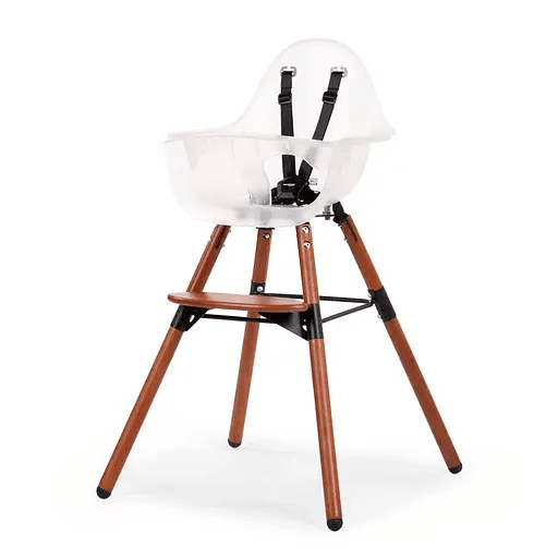 Стілець для годування Childhome Evolu 2 з бампером nut/frosted CHEVOCHFR