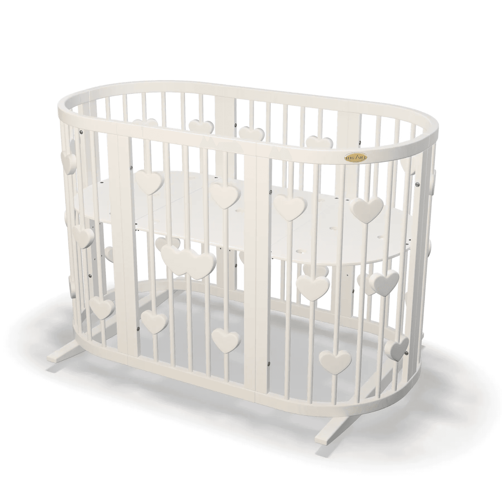 Ліжко-трансформер дитяче IngVart Smart bed Round 9в1 серця 2349001