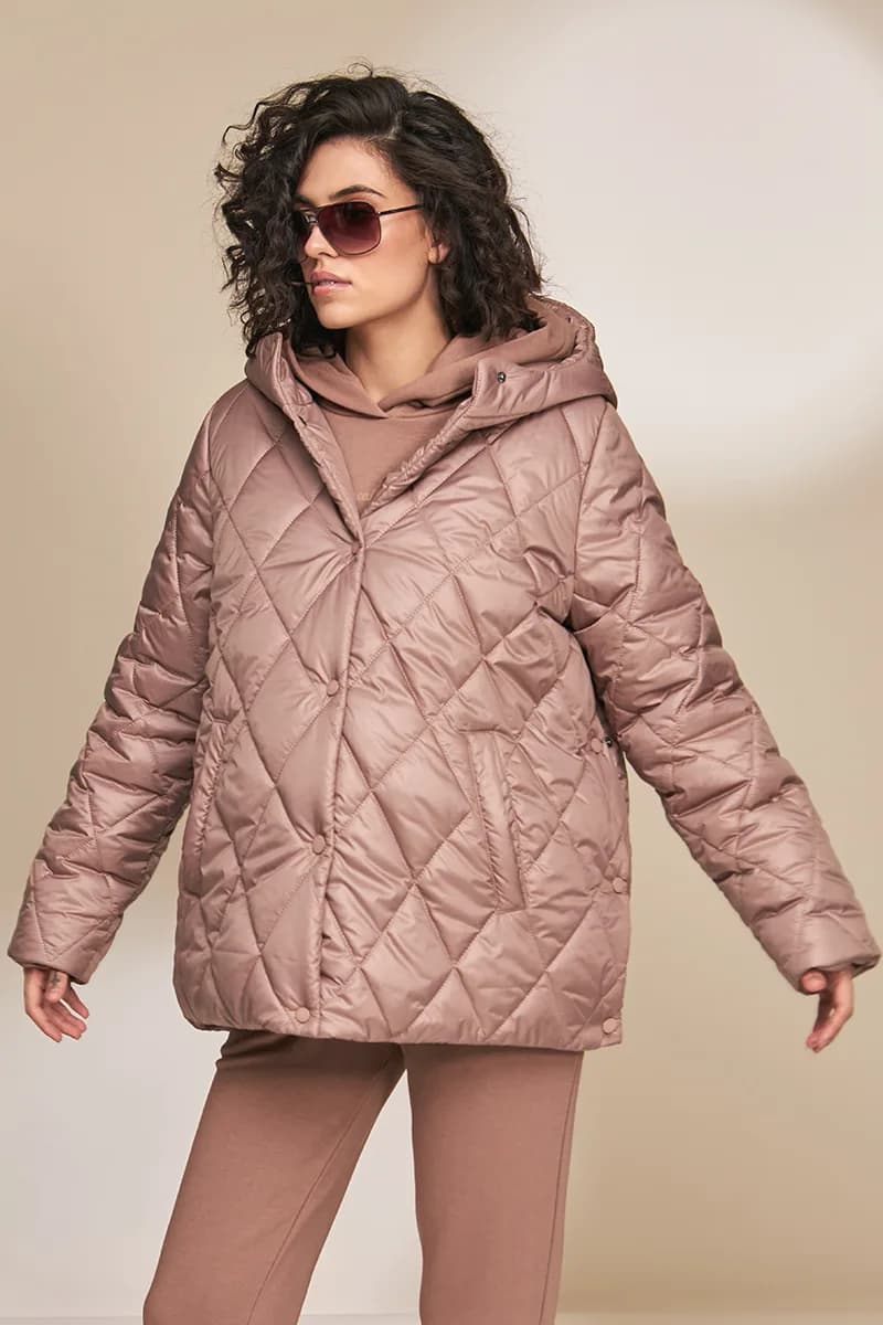 Куртка для вагітних S-XL Юла мама NOA OW-33.013 -коричневий фото 3