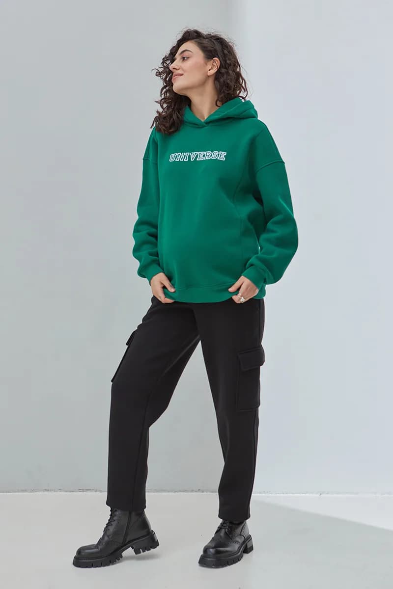 Штани для вагітних S-XL Юла мама KIRSTEN TR-43.121 -чорний фото 5