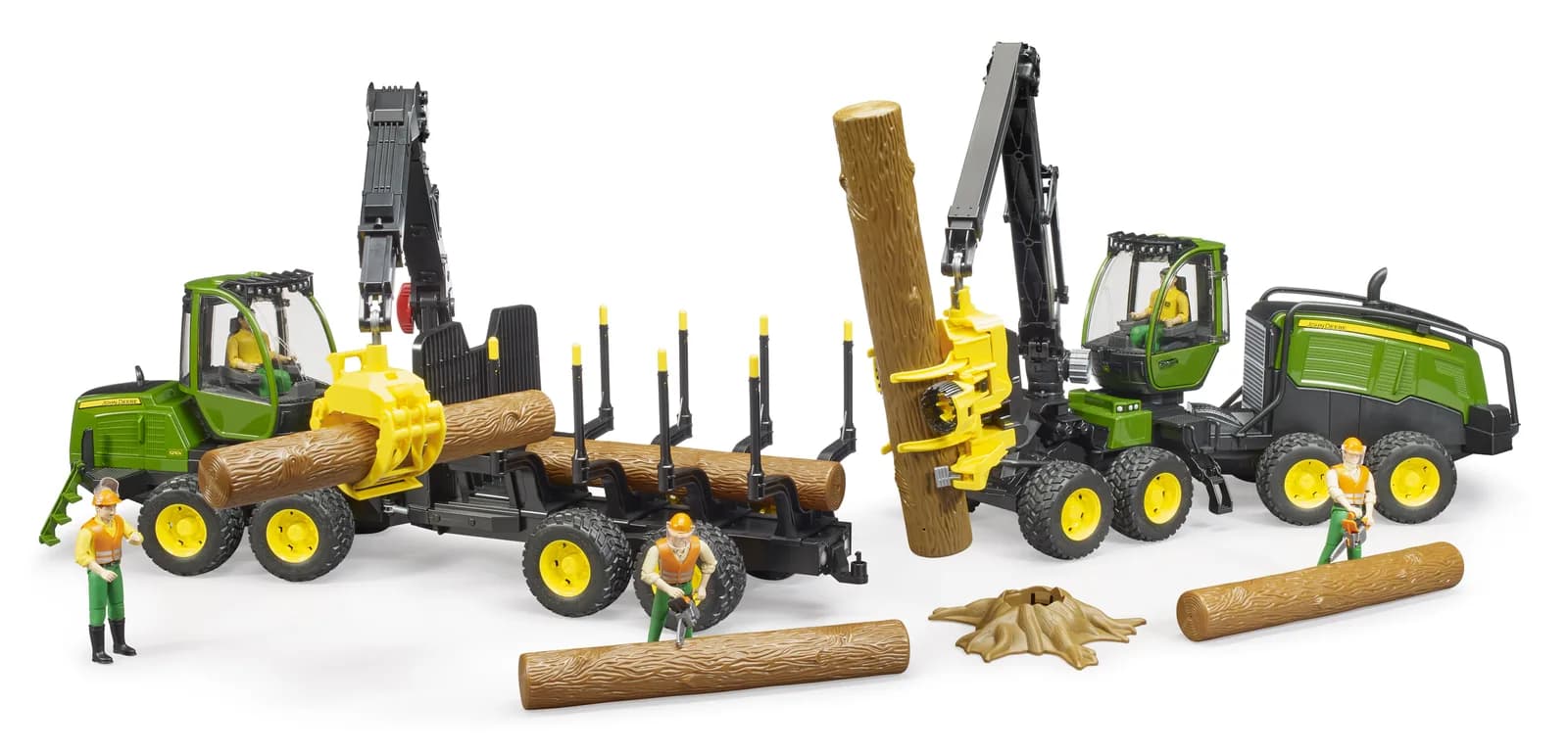 Харвестер John Deere 1270G з 1 колодою 1:16 Bruder 02135 фото 7
