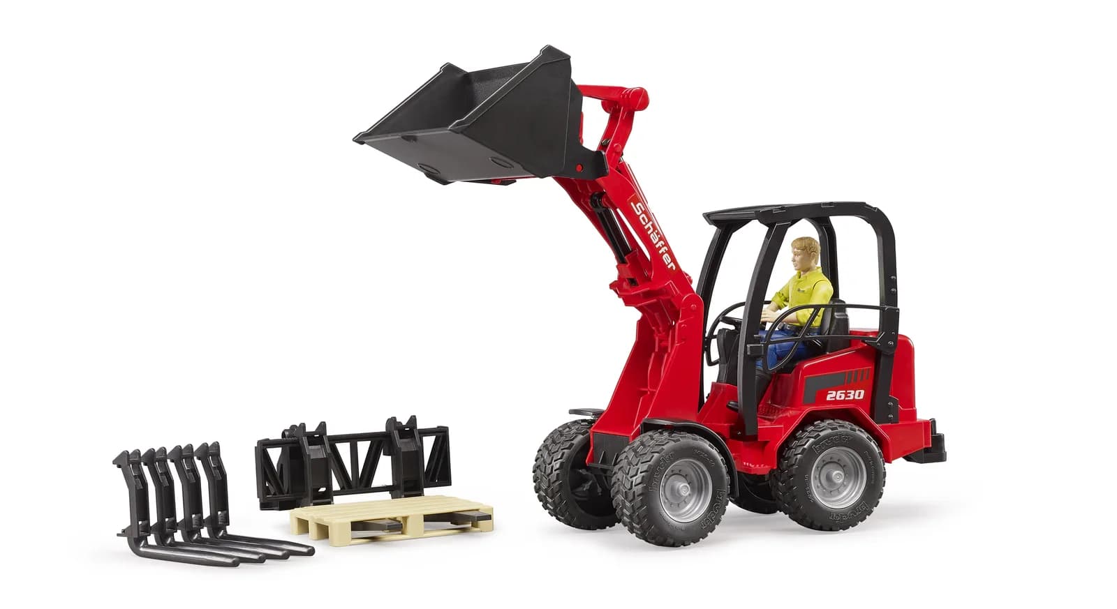 Міні-навантажувач Schaffer Compact 2630 з фігуркою та аксесуарами 1:16 Bruder 02191 фото 4