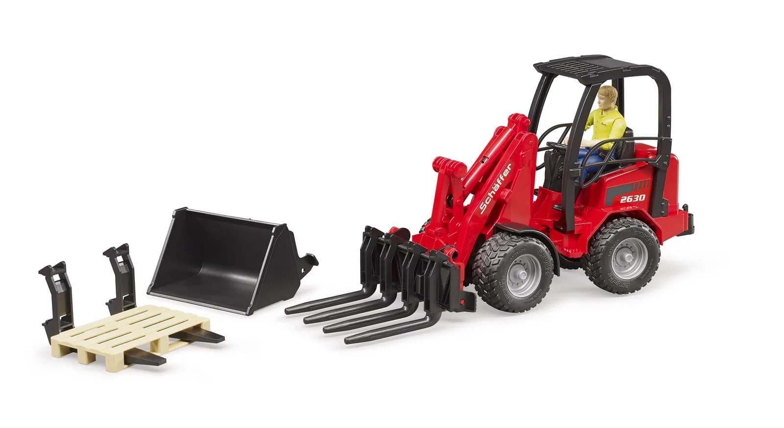 Міні-навантажувач Schaffer Compact 2630 з фігуркою та аксесуарами 1:16 Bruder 02191 фото 5