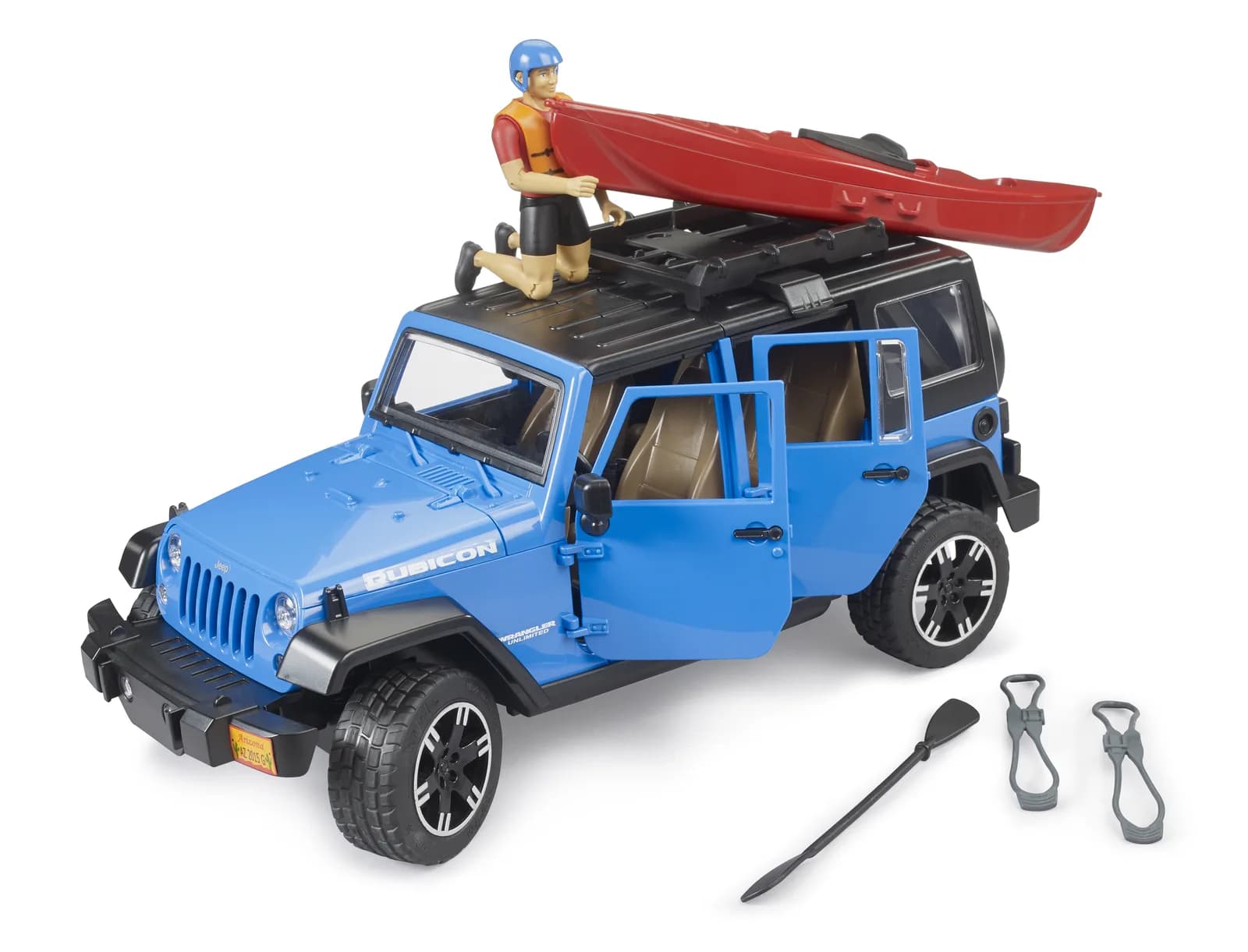 Джип Jeep Wrangler Rubicon Unlimited з каяком та фігуркою 1:16 Bruder 02529 фото 6