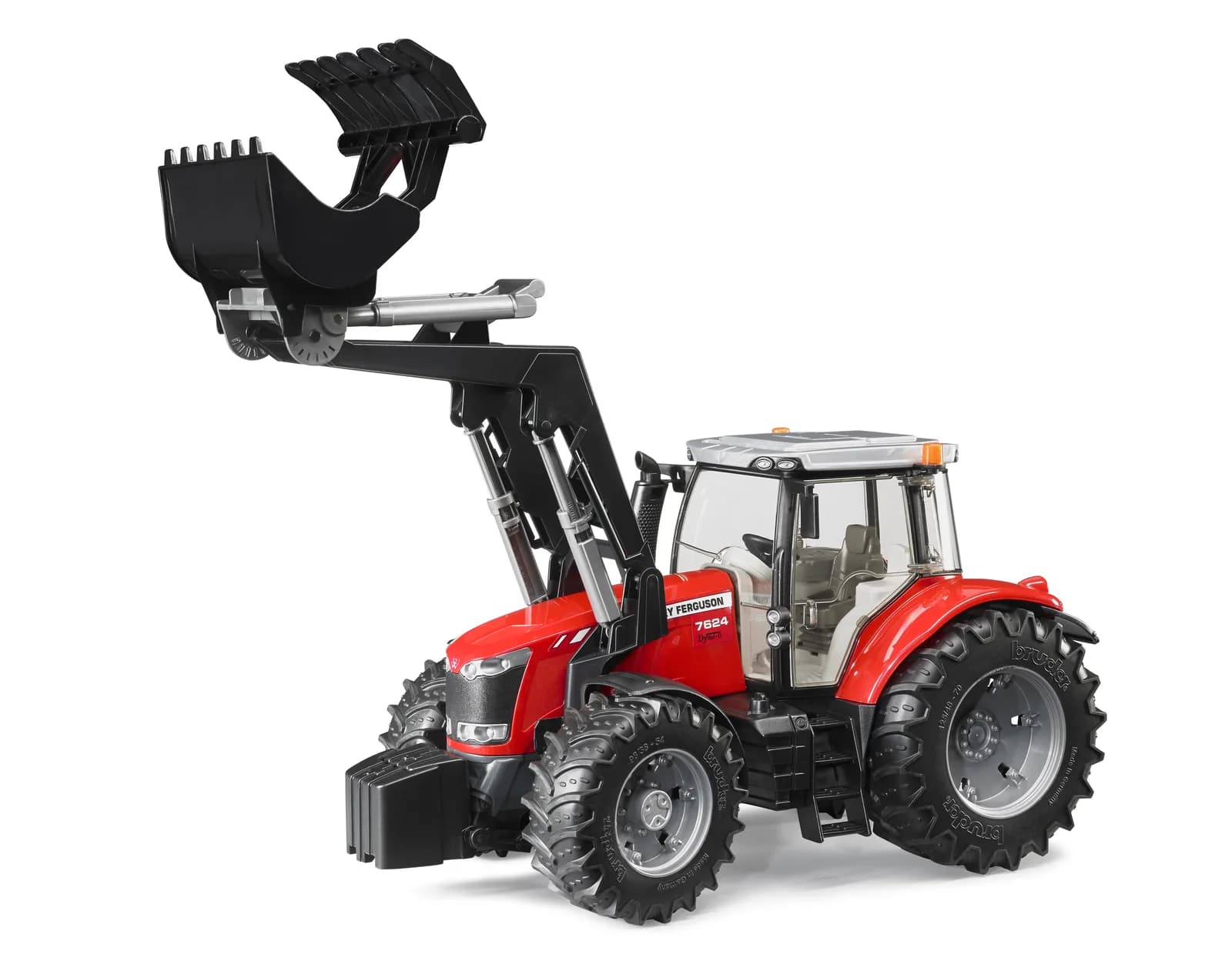 Трактор Massey Ferguson 7624 з переднім наватажувачем 1:16 Bruder 03047 фото 4