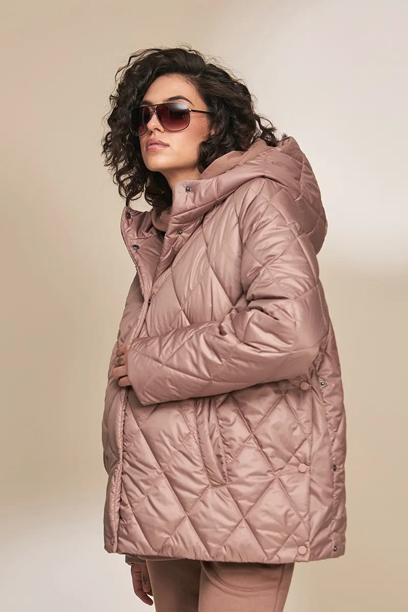 Куртка для вагітних S-XL Юла мама NOA OW-33.013 -коричневий фото 4