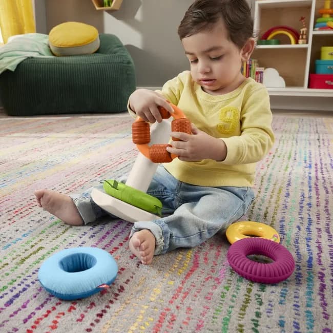 Пірамідка Fisher-price Розвиток сенсорики HXK47 фото 7 Пірамідка Fisher-price Розвиток сенсорики HXK47 фото 7