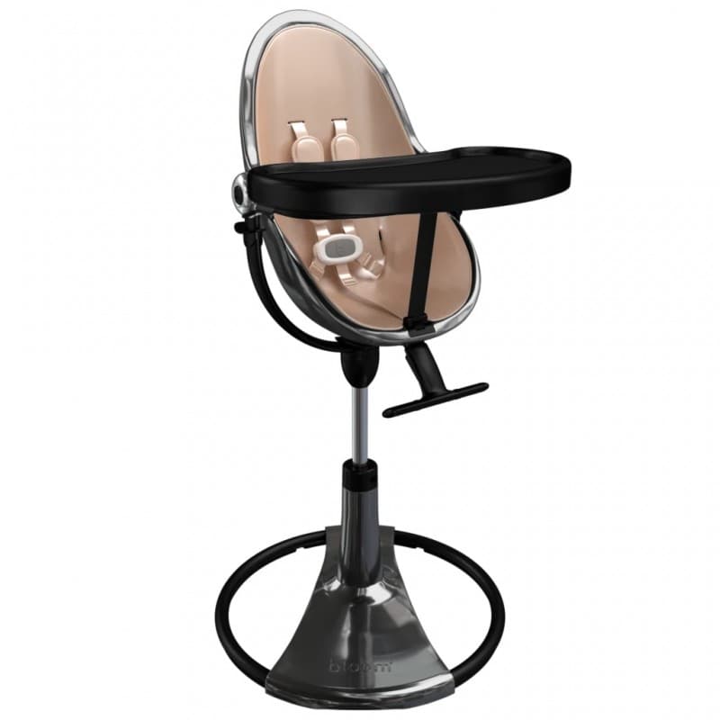 Стільчик для годування Bloom Fresco Titanium + набiр вкладишiв Bloom Fresco gold rosa E10535-T-11-E10516-RGL