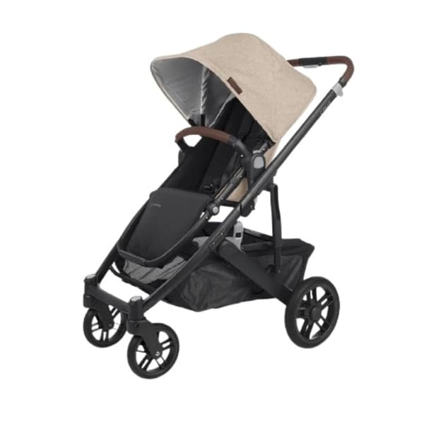 Коляска прогулянкова Uppababy Cruz V2 Liam Oat melange/Carbon frame/Chestnut leather 0420-CRZ-EU-LIM