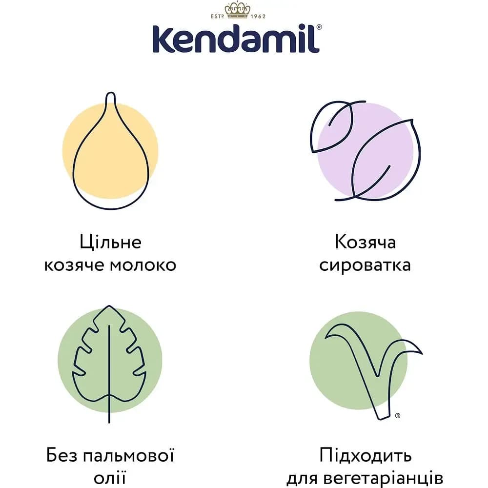Суміш Kendamil на основі козячого молока 2 800г 92000099 фото 3
