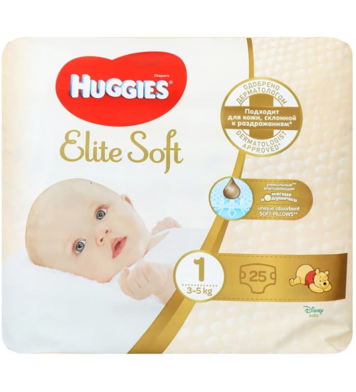 Підгузники Huggies Elite Soft 1 25шт 47923