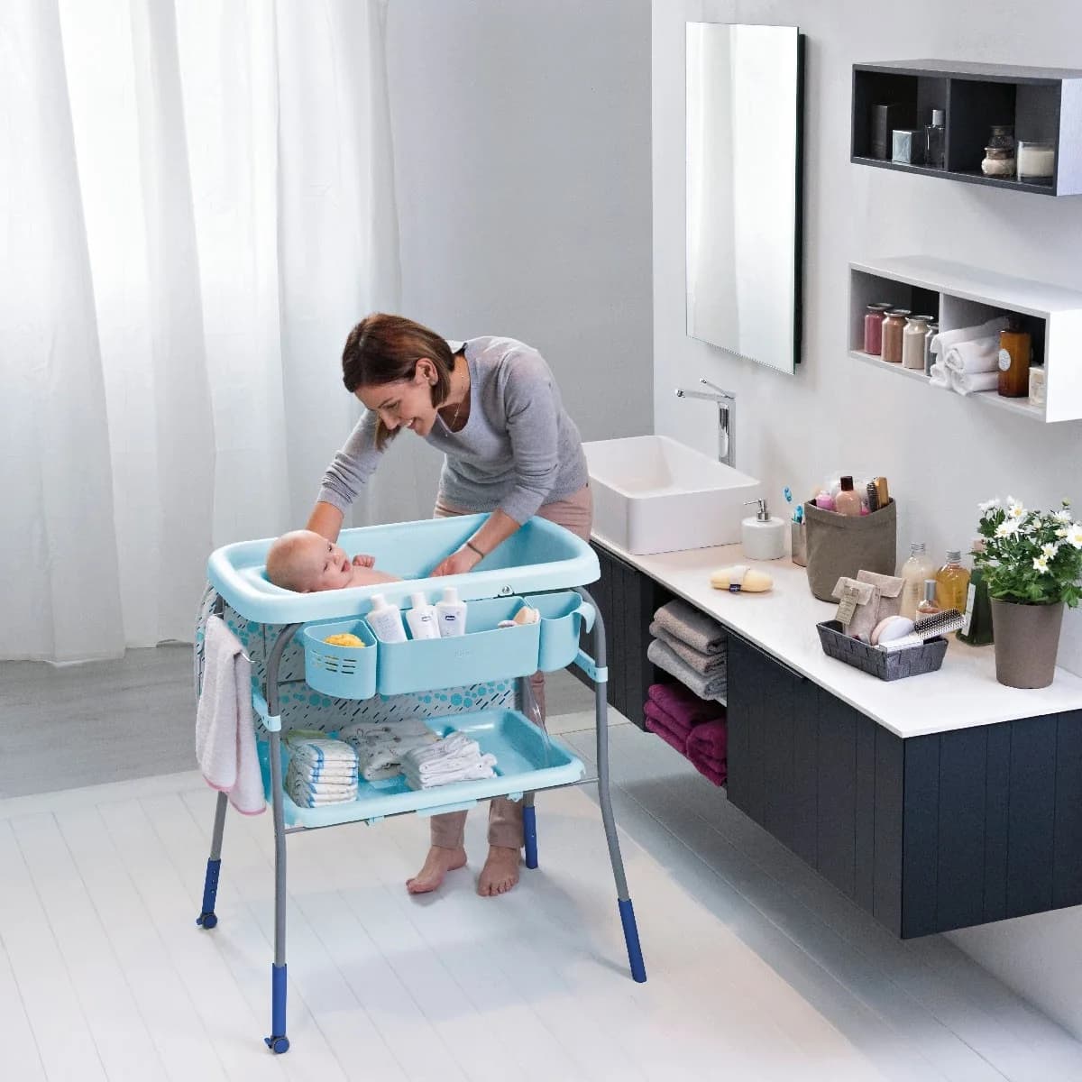 Стіл-пеленатор з ванною Chicco Cuddle & Bubble 79348.39 фото 4