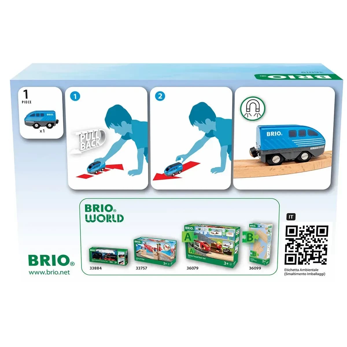 Потяг інерційний Brio для залізниці 36019 фото 9