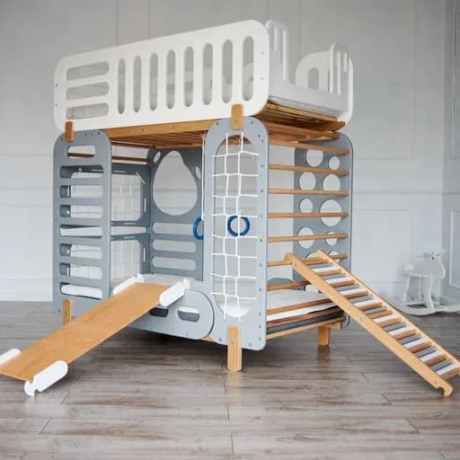Ліжко дитяче TatkoPlayground Montessori Двоповерхове 1600x800 ТРMblw-1 фото 3
