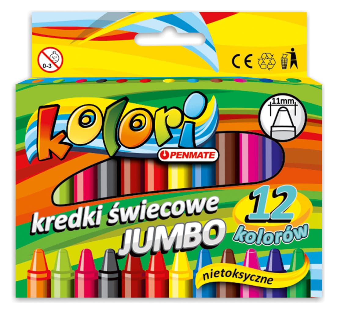 Олівці воскові Fatih Jumbo 12кол 33490