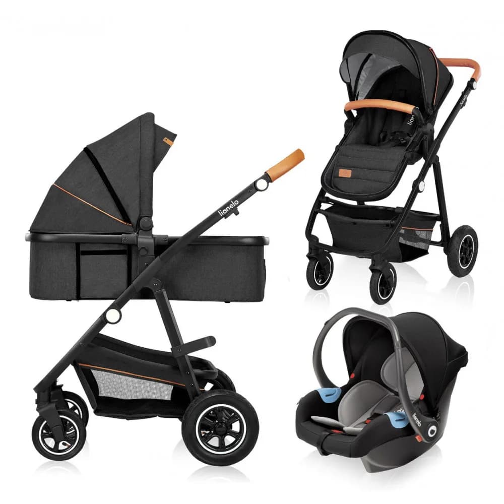 Коляска універсальна 3в1 Lionelo Amber 3 Grey Graphite LO-AMBER GREY GRAPHITE (3in1) фото 7