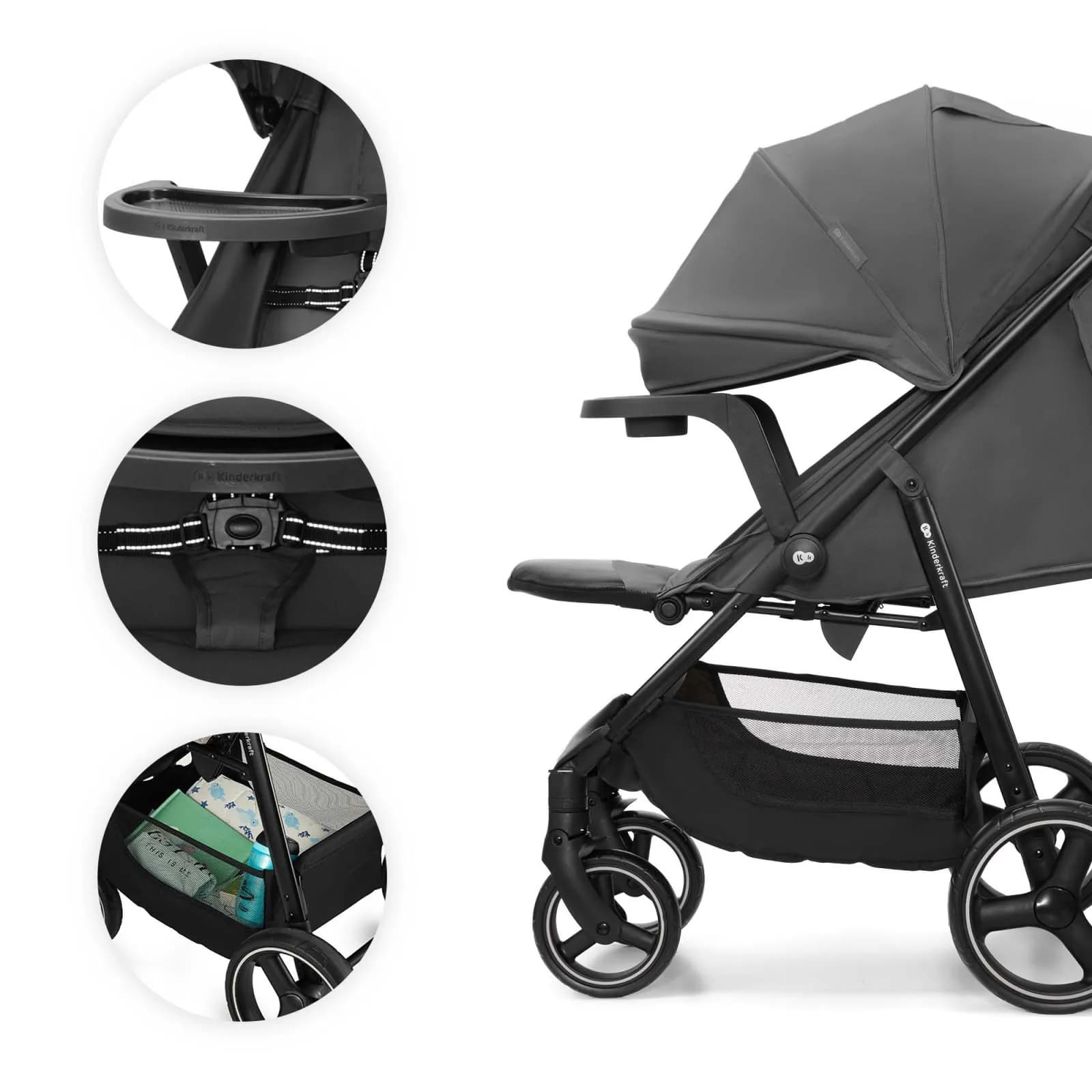 Коляска прогулянкова Kinderkraft Trig 3 Tray KSTRIG03GRY000T Grey фото 6