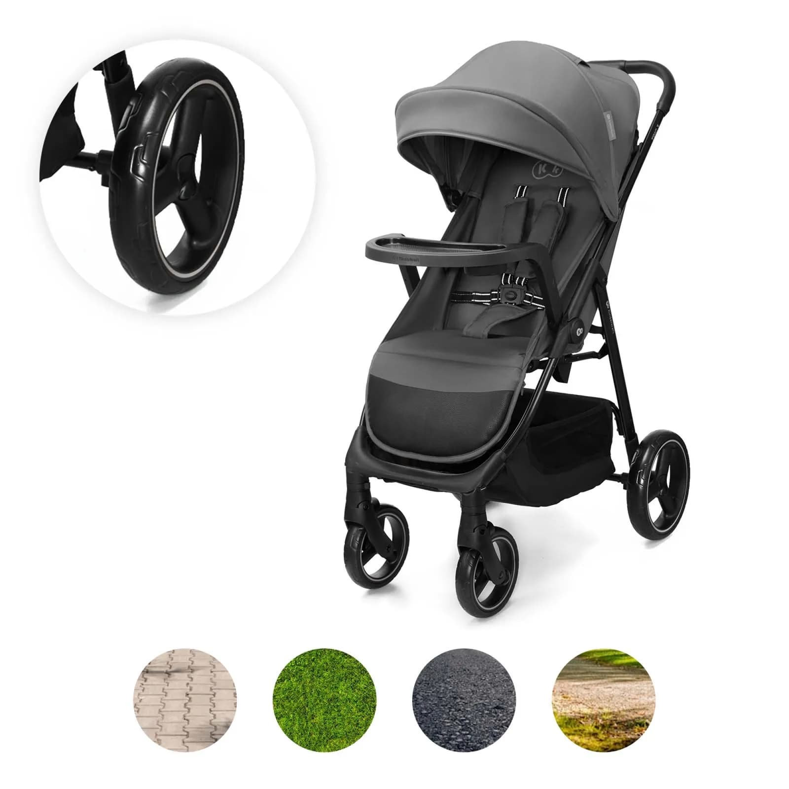 Коляска прогулянкова Kinderkraft Trig 3 Tray KSTRIG03GRY000T Grey фото 7