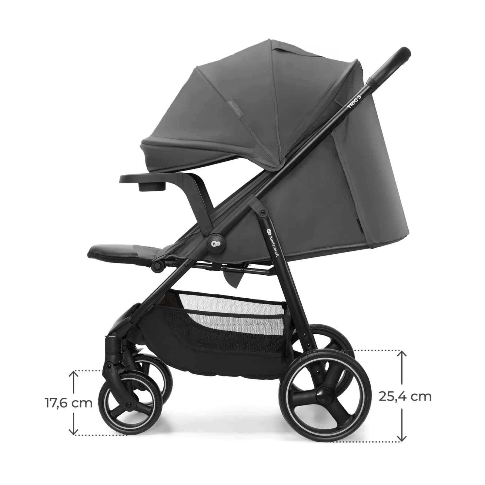 Коляска прогулянкова Kinderkraft Trig 3 Tray KSTRIG03GRY000T Grey фото 3