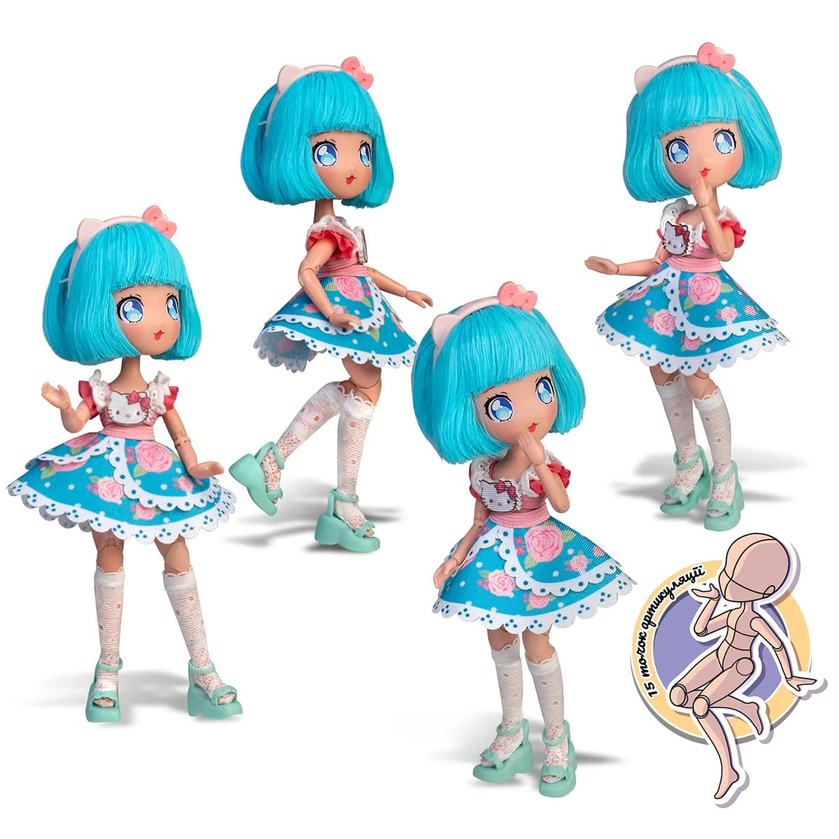 Лялька 4SF Manga Dolls Hello Kitty Красуня Пінк HKTF0300 фото 8