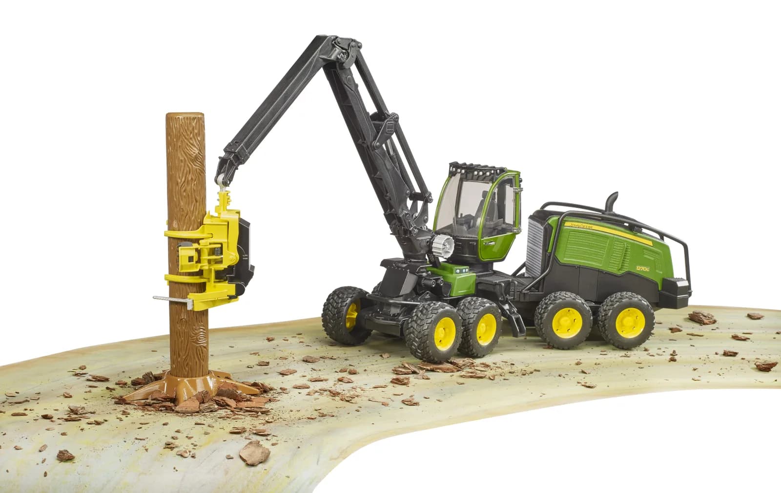 Харвестер John Deere 1270G з 1 колодою 1:16 Bruder 02135 фото 8