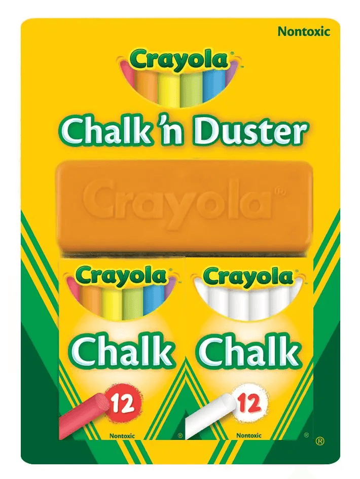 Крейда з губкою 12+12шт