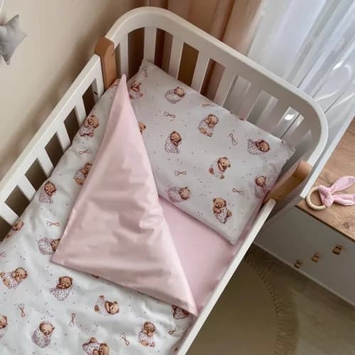 Змінний комплект Маленька Соня Baby Mix Ведмедик у ковдрі на білому 3од 0391783 фото 3