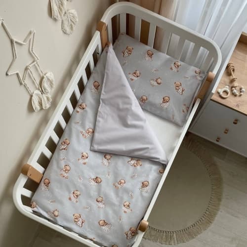 Змінний комплект Маленька Соня Baby Mix Ведмедик у ковдрі на сірому 3од 0391784
