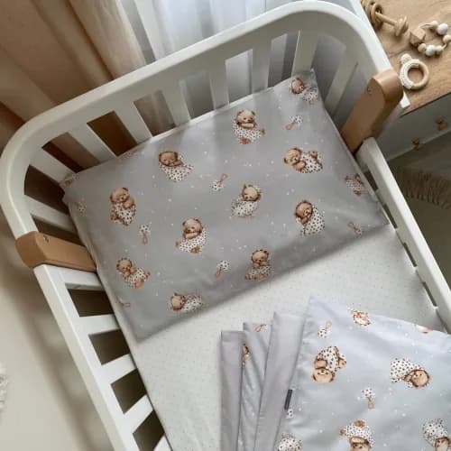 Змінний комплект Маленька Соня Baby Mix Ведмедик у ковдрі на сірому 3од 0391784 фото 2