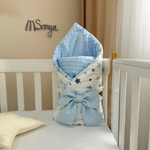 Плед-конверт з ковдрою Маленькая Соня на Minky Stars 10500421-1 з бантиком