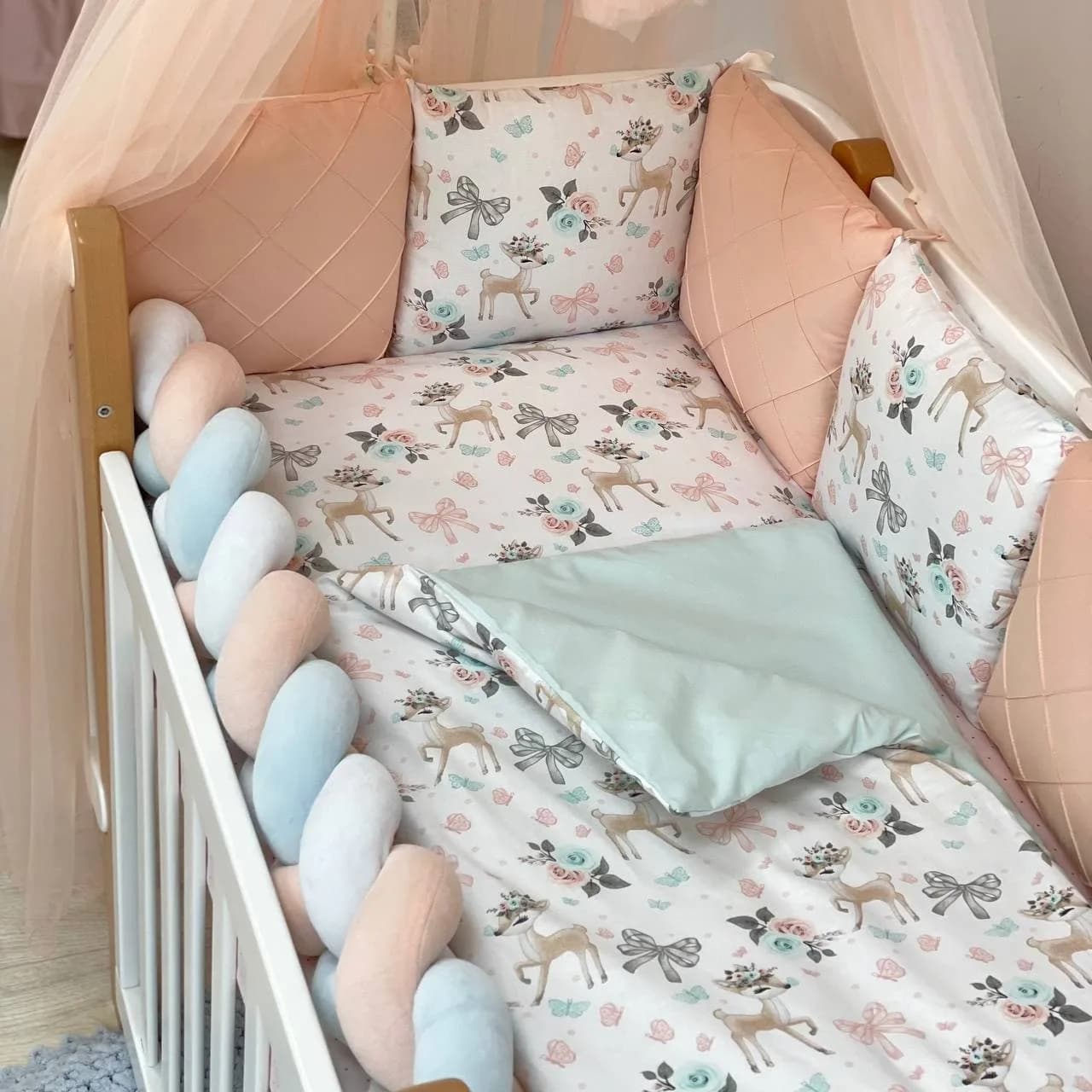 Постільний комплект Маленька Соня Happy night Bamby з метеликами 6од 02107729 фото 3