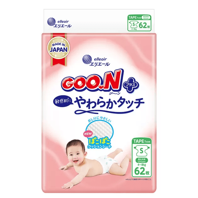 Підгузники Goo.N Plus S 62шт 21001496