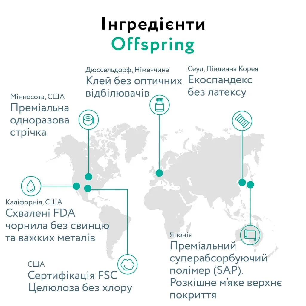 Підгузники-трусики Offspring M 42шт DP-OI-FAP-M42P-ABC фото 6