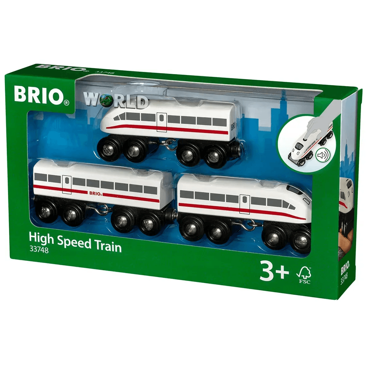 Потяг для залізниці Brio High Speed Train 33748