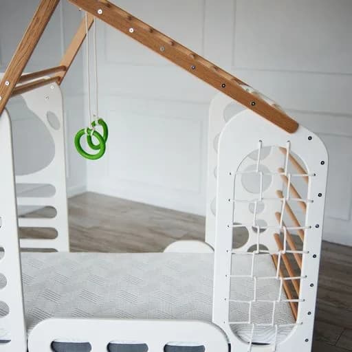 Ліжко дитяче TatkoPlayground Montessori Будиночок 1600x800 ТРMD-white фото 5