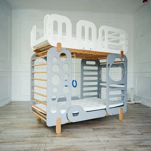 Ліжко дитяче TatkoPlayground Montessori Двоповерхове 1600x800 ТРMblw-1 фото 4